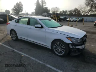 2017 Genesis G80 3.8L with VIN KMHGN4JE3HU196064, listed as a Copart auction lot 43457495 with 45,171 mi miles and Salvage Title. Bid and sale history available at DreamBid. Image 4.