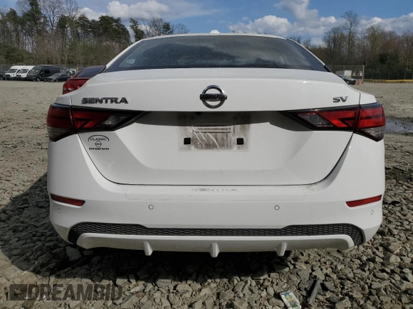 2022 Nissan Sentra SV with VIN 3N1AB8CV0NY287652, listed as a Copart auction lot 50783985 with 77,033 mi miles and Salvage Title. Bid and sale history available at carsss.com. Image 6.