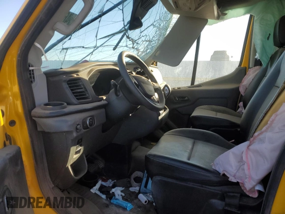 2023 Ford Transit Cargo with VIN 1FTBR1X89PKA25414, listed as a Copart auction lot 46476085 with 61,328 mi miles and Salvage title. Bid and sale history available at DreamBid. Image 7.