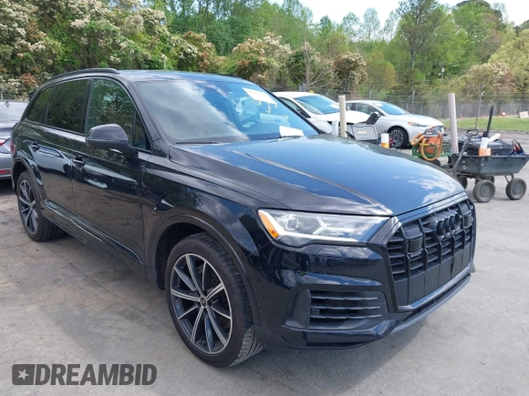 2021 Audi Q7 Premium Plus with VIN WA1LXAF74MD018111, listed as a IAAI auction lot 41967005 with 70,857 mi miles and . Bid and sale history available at DreamBid. Image 1.