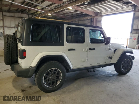 2021 Jeep Wrangler Unlimited 80th Anniversary z VIN 1C4HJXDG4MW636892, wystawiony jako Copart lot #63508455 z przebiegiem 29 208 mil mil oraz Szkoda całkowita • Salvage title. Historia ofert i sprzedaży dostępna na DreamBid. Obrazek 3.