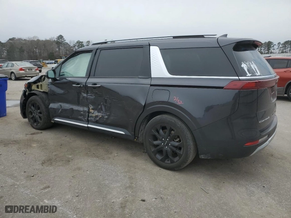 2022 Kia Carnival SX with VIN KNDNE5H34N6188335, listed as a Copart auction lot 88287625 with 33,342 mi miles and Salvage Title. Bid and sale history available at carsss.com. Image 2.