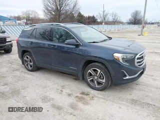 2018 GMC Terrain SLT with VIN 3GKALVEV3JL249110, listed as a IAAI auction lot 41712782 with 201,316 mi miles. Bid and sale history available at carsss.com. Image 1.