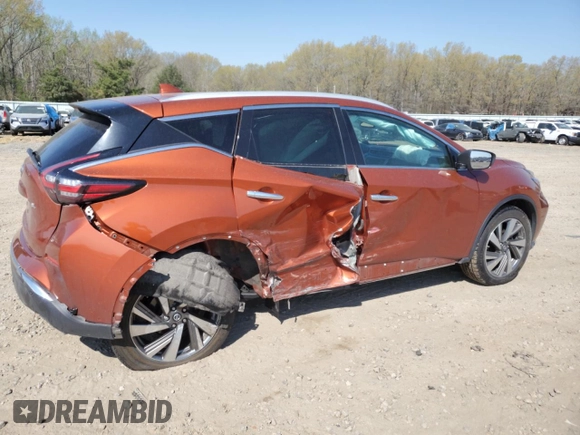 2019 Nissan Murano SL z VIN 5N1AZ2MJ5KN102243, wystawiony jako Copart lot #50614165 z przebiegiem 93 493 mil mil oraz Szkoda całkowita • Salvage title. Historia ofert i sprzedaży dostępna na DreamBid. Obrazek 3.