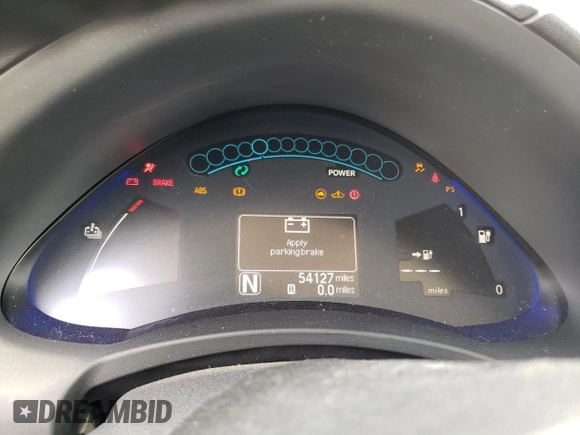 2015 Nissan LEAF SV with VIN 1N4AZ0CP3FC320333, listed as a Copart auction lot 62430113 with 54,127 mi miles. Bid and sale history available at carsss.com. Image 9.