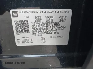 2021 GMC Terrain SLE z VIN 3GKALTEV5ML345992, wystawiony jako IAAI lot #42467280 z przebiegiem 123 704 mil mil oraz . Historia ofert i sprzedaży dostępna na DreamBid. Obrazek 9.