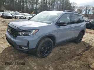 2025 Honda Passport Black Edition z VIN 5FNYF8H87SB013469, wystawiony jako Copart lot #48512735 z przebiegiem 693 mil mil oraz Szkody całkowita. Historia ofert i sprzedaży dostępna na DreamBid. Obrazek 1.