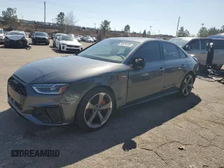 2024 Audi A4 S line Premium Plus z VIN WAUEAAF40RN003870, wystawiony jako Copart lot #48634465 z przebiegiem 9 622 mil mil oraz Szkoda całkowita • Salvage title. Historia ofert i sprzedaży dostępna na DreamBid. Obrazek 1.