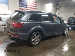 2015 Audi Q7 Premium with VIN WA1CGAFE0FD025722, listed as a Copart auction lot 48874585 with 105,663 mi miles and Salvage title. Bid and sale history available at DreamBid. Image 3.