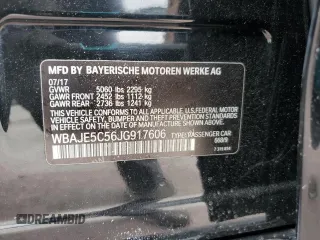 2018 BMW 5 Series 540i with VIN WBAJE5C56JG917606, listed as a Copart auction lot 54196055 with 85,207 mi miles and Salvage title. Bid and sale history available at DreamBid. Image 13.
