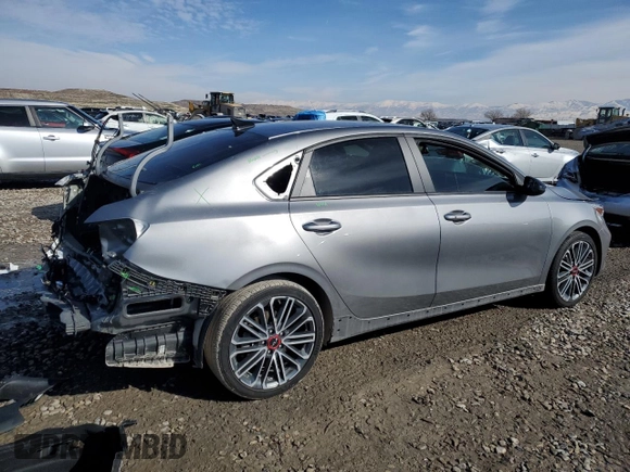 2024 Kia Forte GT with VIN 3KPF44AC9RE710338, listed as a Copart auction lot 46486985 with 20,486 mi miles and Salvage Title. Bid and sale history available at carsss.com. Image 3.