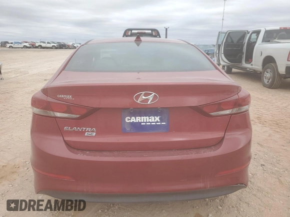 2017 Hyundai Elantra SE with VIN KMHD74LFXHU399021, listed as a Copart auction lot 51452275 with 70,500 mi miles and Salvage title. Bid and sale history available at DreamBid. Image 6.