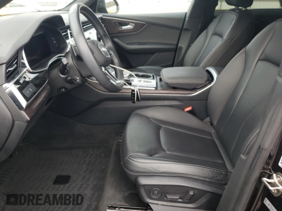 2020 Audi Q8 Premium Plus with VIN WA1EVAF1XLD001273, listed as a Copart auction lot 84743164 with 78,025 mi miles and Salvage title. Bid and sale history available at DreamBid. Image 7.