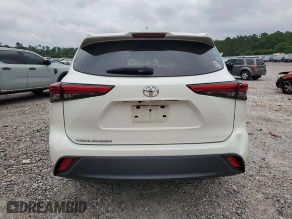 2020 Toyota Highlander L with VIN 5TDCZRAH2LS504191, listed as a Copart auction lot 59492585 with 85,195 mi miles and Salvage title. Bid and sale history available at DreamBid. Image 6.