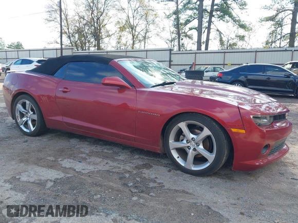 2015 Chevrolet Camaro LT with VIN 2G1FF3D37F9275788, listed as a IAAI auction lot 41109936 with 87,198 mi miles. Bid and sale history available at carsss.com. Image 1.