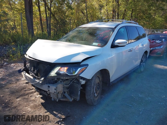 2017 Nissan Pathfinder SV with VIN 5N1DR2MM6HC696479, listed as a IAAI auction lot 41340074 with 117,754 mi miles. Bid and sale history available at carsss.com. Image 2.