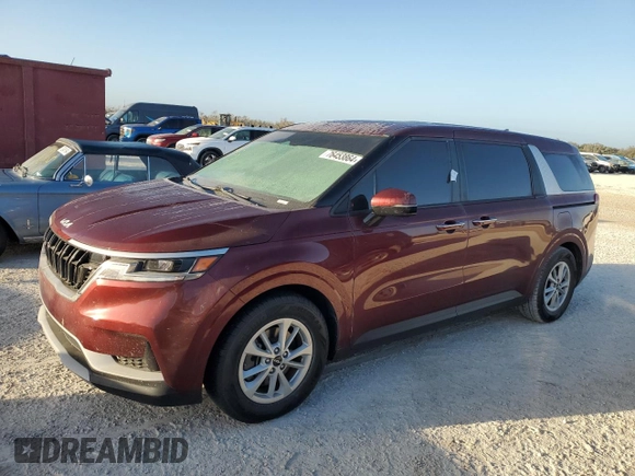 2023 Kia Carnival LX with VIN KNDNB4H3XP6207654, listed as a Copart auction lot 76453864 with 0 mi miles and Non Repairable. Bid and sale history available at carsss.com. Image 1.