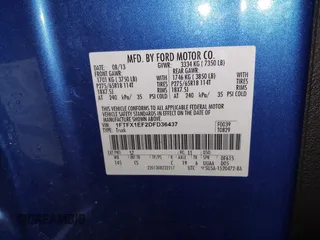 2013 Ford F-150 XL with VIN 1FTFX1EF2DFD36437, listed as a IAAI auction lot 42400934 with 118,823 mi miles and . Bid and sale history available at DreamBid. Image 9.