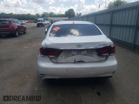 2013 Lexus LS 460 with VIN JTHBL5EF0D5116820, listed as a Copart auction lot 62573645 with Not provided miles and Salvage title. Bid and sale history available at DreamBid. Image 6.