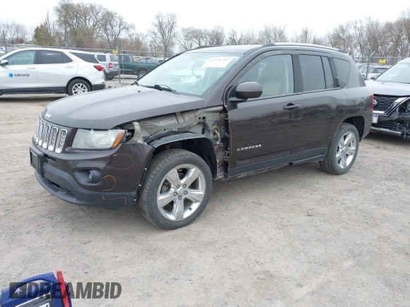 2014 Jeep Compass Latitude with VIN 1C4NJDEB5ED731057, listed as a IAAI auction lot 41938769 with 175,289 mi miles and . Bid and sale history available at carsss.com. Image 2.