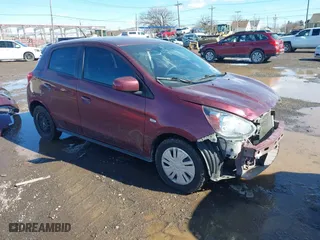 2020 Mitsubishi Mirage ES with VIN ML32A3HJ7LH001210, listed as a IAAI auction lot 41741117 with 52,697 mi miles. Bid and sale history available at carsss.com. Image 1.