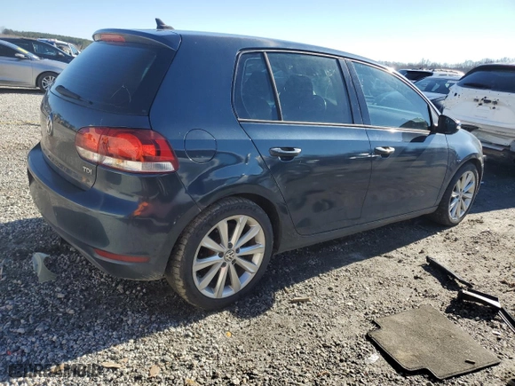 2013 Volkswagen Golf TDI w/Sunroof & Nav with VIN WVWNM7AJXDW031236, listed as a Copart auction lot 87111724 with 148,352 mi miles and Salvage Title. Bid and sale history available at carsss.com. Image 3.