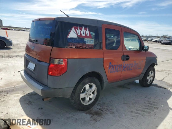2003 Honda Element EX with VIN 5J6YH18573L013682, listed as a Copart auction lot 44502875 with 368,822 mi miles and Salvage Title. Bid and sale history available at DreamBid. Image 3.