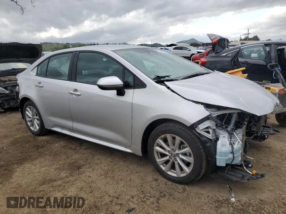 2025 Toyota Corolla LE with VIN 5YFB4MDE2SP266977, listed as a Copart auction lot 51248035 with 507 mi miles and Salvage Title. Bid and sale history available at carsss.com. Image 4.