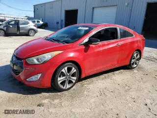 2013 Hyundai Elantra Coupe GS PZEV with VIN KMHDH6AE6DU006399, listed as a Copart auction lot 75930664 with 93,586 mi miles and Salvage Title. Bid and sale history available at carsss.com. Image 1.