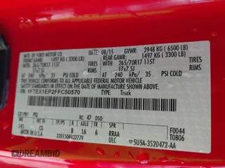 2015 Ford F-150 XLT с VIN 1FTEX1EP2FFC50570, выставлен на аукционе IAAI как лот 42466820 с пробегом 77 653 миль миль и . История ставок и продаж доступна на DreamBid. Изображение 9.