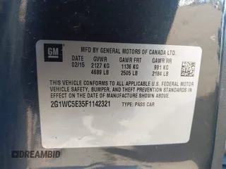 2015 Chevrolet Impala LTZ with VIN 2G1WC5E35F1142321, listed as a IAAI auction lot 42090274 with 109,972 mi miles and . Bid and sale history available at DreamBid. Image 9.