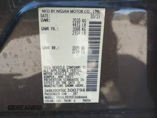2016 Nissan LEAF SV with VIN 1N4BZ0CP5GC300798, listed as a IAAI auction lot 41837410 with 54,717 mi miles. Bid and sale history available at carsss.com. Image 9.