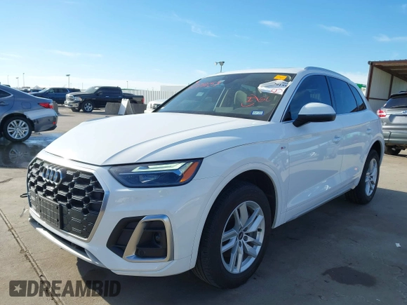 2022 Audi Q5 S line Premium with VIN WA1GAAFY2N2051987, listed as a IAAI auction lot 41379159 with 34,592 mi miles and . Bid and sale history available at DreamBid. Image 2.
