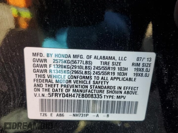 2014 Acura MDX Technology z VIN 5FRYD4H47EB008335, wystawiony jako Copart lot #45046295 z przebiegiem 130 684 mil mil oraz Szkoda całkowita • Salvage title. Historia ofert i sprzedaży dostępna na DreamBid. Obrazek 14.