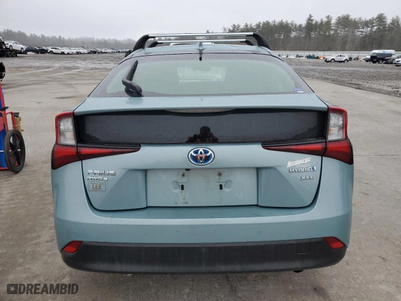 2019 Toyota Prius LE with VIN JTDL9RFU7K3008700, listed as a Copart auction lot 48631215 with 91,436 mi miles and Salvage Title. Bid and sale history available at carsss.com. Image 6.