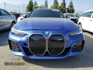 2024 BMW i4 M50 with VIN WBY33AW07RFS19600, listed as a Copart auction lot 53030904 with 1,985 mi miles and Salvage Title. Bid and sale history available at carsss.com. Image 5.