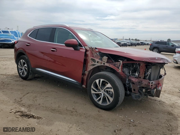 2023 Buick Envision Essence with VIN LRBFZNR42PD055649, listed as a Copart auction lot 47215955 with 31,257 mi miles and Salvage Title. Bid and sale history available at carsss.com. Image 4.