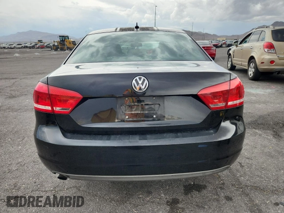 2013 Volkswagen Passat S with VIN 1VWAP7A31DC052322, listed as a Copart auction lot 59545255 with 140,760 mi miles and Salvage title. Bid and sale history available at DreamBid. Image 6.