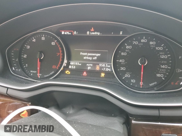 2019 Audi A4 Premium with VIN WAUDNAF49KN020284, listed as a Copart auction lot 51478405 with 68,193 mi miles and Salvage Title. Bid and sale history available at DreamBid. Image 9.