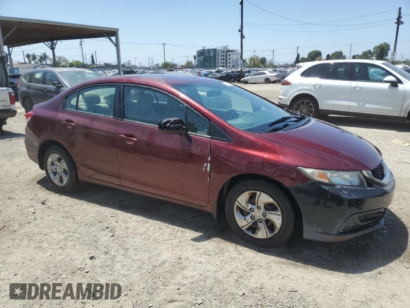 2015 Honda Civic Sedan LX with VIN 2HGFB2F56FH521068, listed as a Copart auction lot 54947195 with 166,856 mi miles and Clean Title. Bid and sale history available at carsss.com. Image 4.