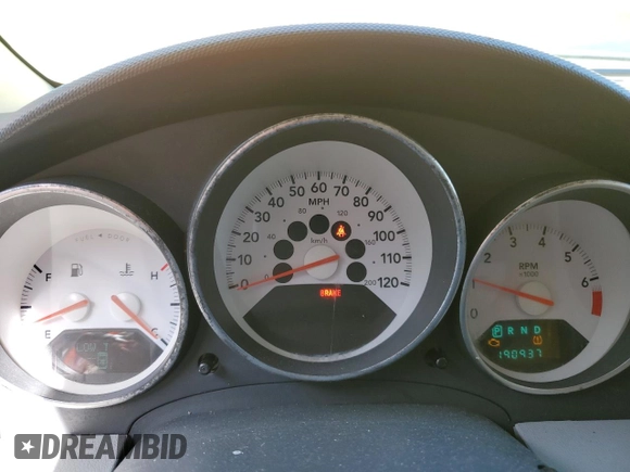 2007 Dodge Caliber SXT with VIN 1B3HB48B67D557669, listed as a Copart auction lot 86705474 with 190,937 mi miles and Non Repairable. Bid and sale history available at DreamBid. Image 9.