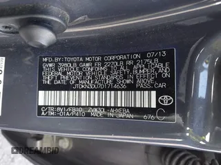 2013 Toyota Prius One with VIN JTDKN3DU7D1714636, listed as a IAAI auction lot 42207541 with 214,977 mi miles and . Bid and sale history available at DreamBid. Image 9.