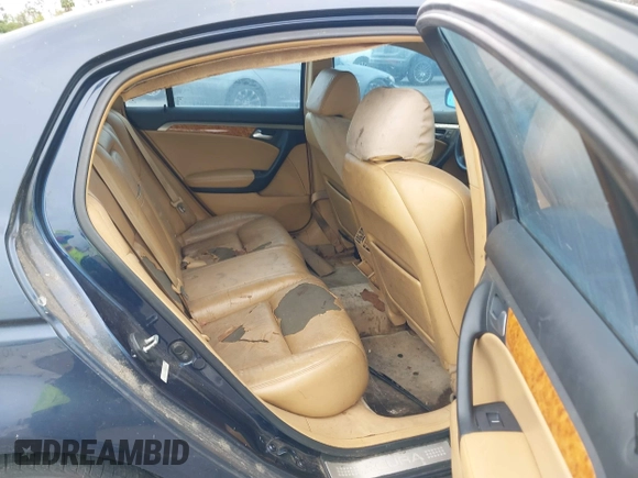 2004 Acura TL with VIN 19UUA662X4A009154, listed as a IAAI auction lot 42043934 with 215,830 mi miles. Bid and sale history available at carsss.com. Image 8.
