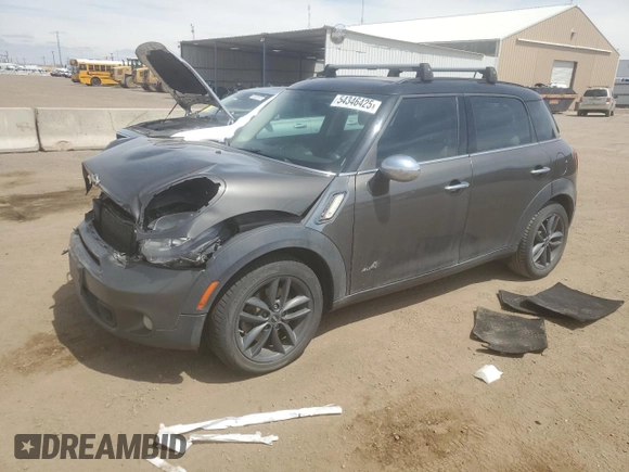 2013 MINI Countryman S ALL4 z VIN WMWZC5C56DWM16203, wystawiony jako Copart lot #54346425 z przebiegiem 148 065 mil mil oraz Szkoda całkowita • Salvage title. Historia ofert i sprzedaży dostępna na DreamBid. Obrazek 1.