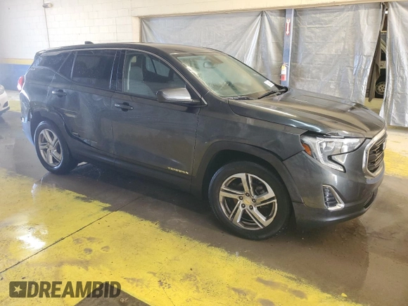 2019 GMC Terrain SLE with VIN 3GKALMEV6KL338763, listed as a Copart auction lot 46231985 with 104,240 mi miles and Clean Title. Bid and sale history available at DreamBid. Image 4.