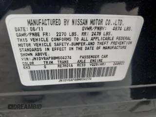 2011 Infiniti G25 Journey z VIN JN1DV6AP9BM604274, wystawiony jako Copart lot #55706665 z przebiegiem 150 703 mil mil oraz Szkoda całkowita • Salvage title. Historia ofert i sprzedaży dostępna na DreamBid. Obrazek 12.