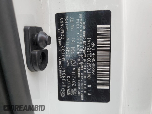 2014 Hyundai Veloster with VIN KMHTC6ADXEU184741, listed as a Copart auction lot 81136964 with 85,453 mi miles and Salvage Title. Bid and sale history available at carsss.com. Image 15.