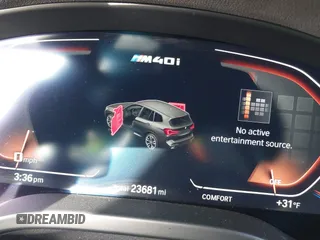 2023 BMW X3 M40i with VIN 5UX83DP04P9R51913, listed as a IAAI auction lot 41628309 with 23,681 mi miles and . Bid and sale history available at DreamBid. Image 16.