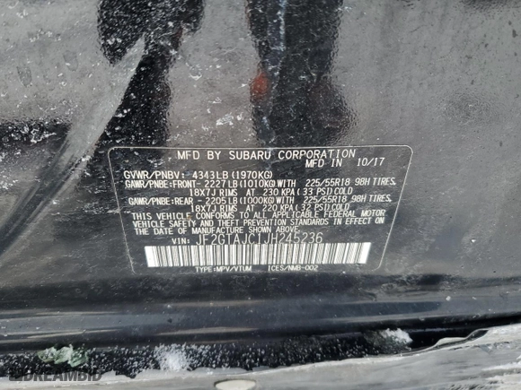 2018 Subaru Crosstrek Limited with VIN JF2GTAJC1JH245236, listed as a Copart auction lot 45848525 with 106,130 mi miles and Salvage Title. Bid and sale history available at carsss.com. Image 15.
