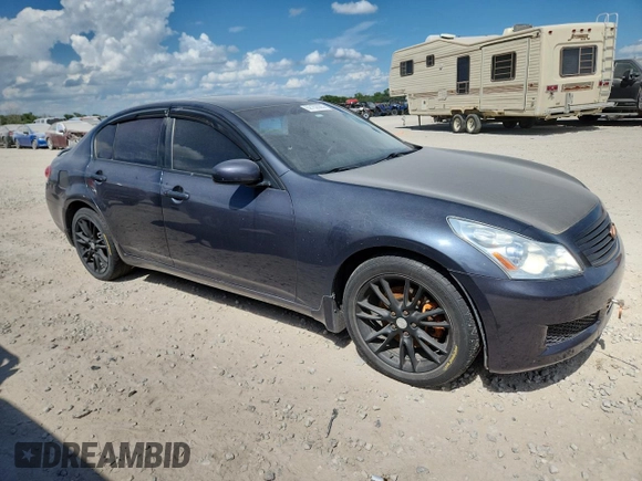 2008 Infiniti G35 Journey with VIN JNKBV61E58M224729, listed as a Copart auction lot 62152085 with 174,720 mi miles and Salvage title. Bid and sale history available at DreamBid. Image 4.